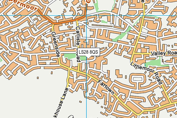 LS28 8QS map - OS VectorMap District (Ordnance Survey)
