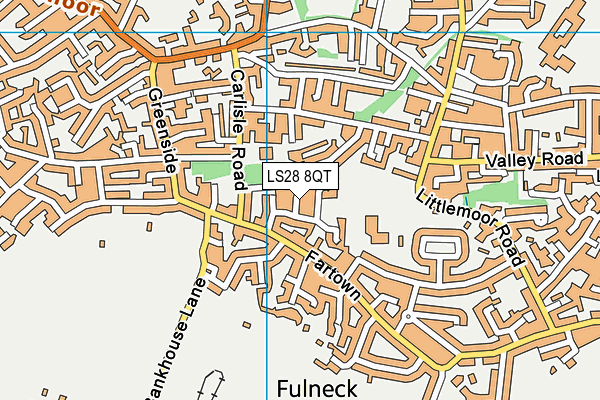 LS28 8QT map - OS VectorMap District (Ordnance Survey)