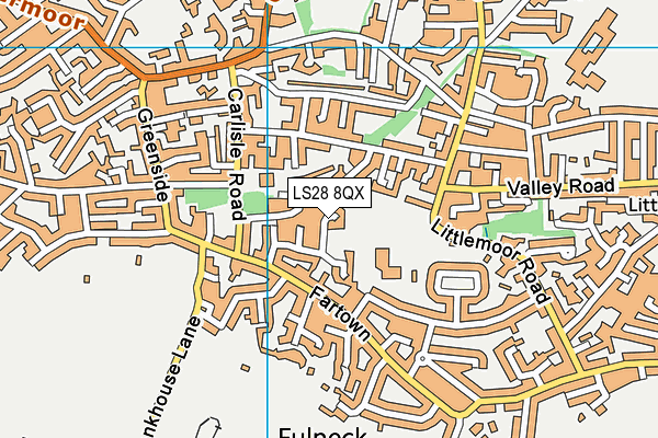 LS28 8QX map - OS VectorMap District (Ordnance Survey)