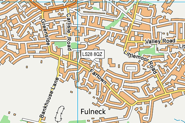 LS28 8QZ map - OS VectorMap District (Ordnance Survey)