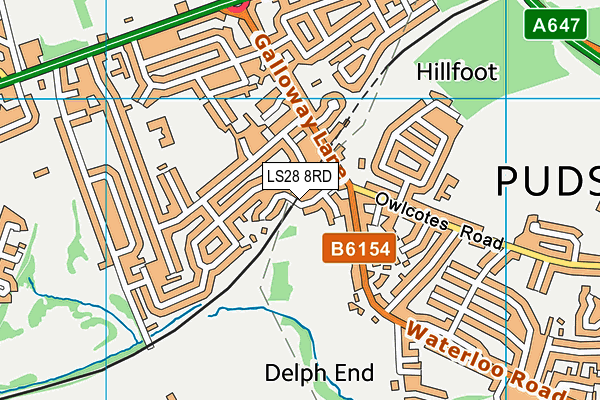 LS28 8RD map - OS VectorMap District (Ordnance Survey)
