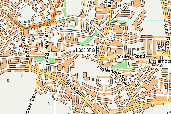 LS28 8RG map - OS VectorMap District (Ordnance Survey)