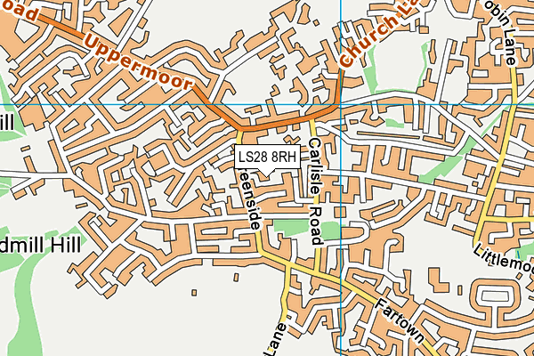 LS28 8RH map - OS VectorMap District (Ordnance Survey)