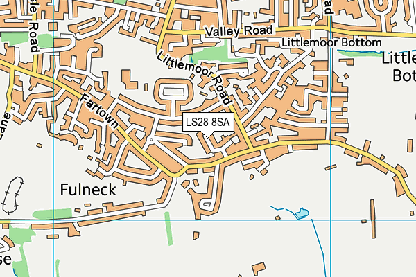 LS28 8SA map - OS VectorMap District (Ordnance Survey)