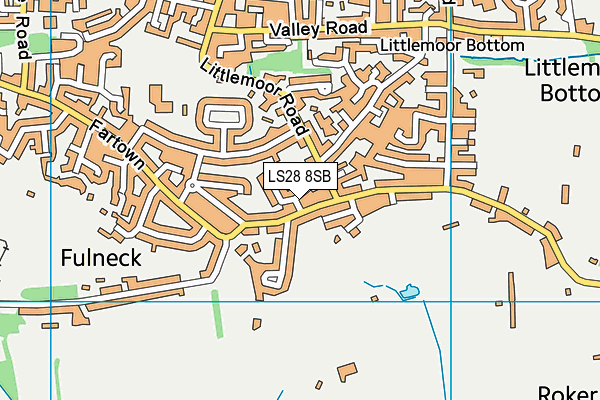 LS28 8SB map - OS VectorMap District (Ordnance Survey)