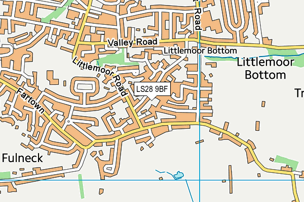 LS28 9BF map - OS VectorMap District (Ordnance Survey)