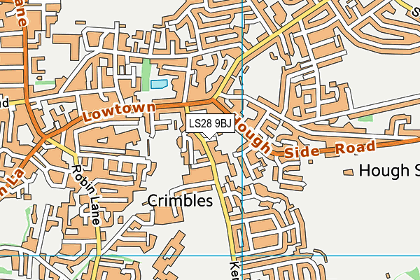 LS28 9BJ map - OS VectorMap District (Ordnance Survey)