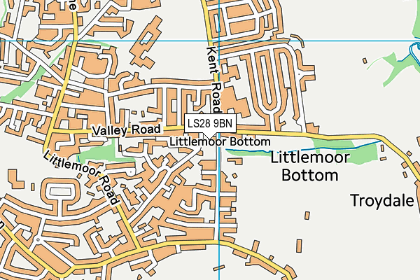 LS28 9BN map - OS VectorMap District (Ordnance Survey)