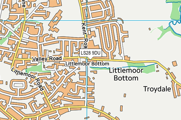 LS28 9DU map - OS VectorMap District (Ordnance Survey)