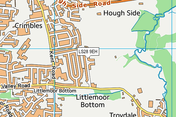 LS28 9EH map - OS VectorMap District (Ordnance Survey)