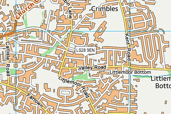 LS28 9EN map - OS VectorMap District (Ordnance Survey)