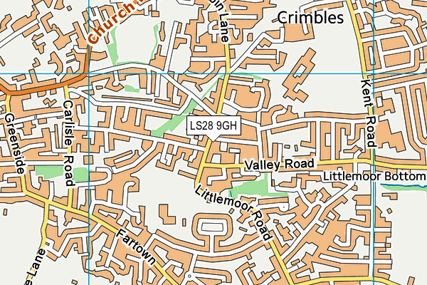 LS28 9GH map - OS VectorMap District (Ordnance Survey)