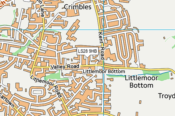 LS28 9HB map - OS VectorMap District (Ordnance Survey)