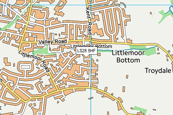 LS28 9HF map - OS VectorMap District (Ordnance Survey)