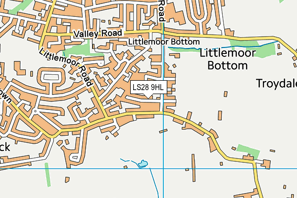 Roker Recreation Ground map (LS28 9HL) - OS VectorMap District (Ordnance Survey)