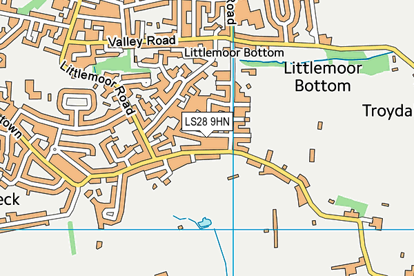LS28 9HN map - OS VectorMap District (Ordnance Survey)