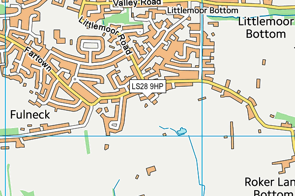 LS28 9HP map - OS VectorMap District (Ordnance Survey)