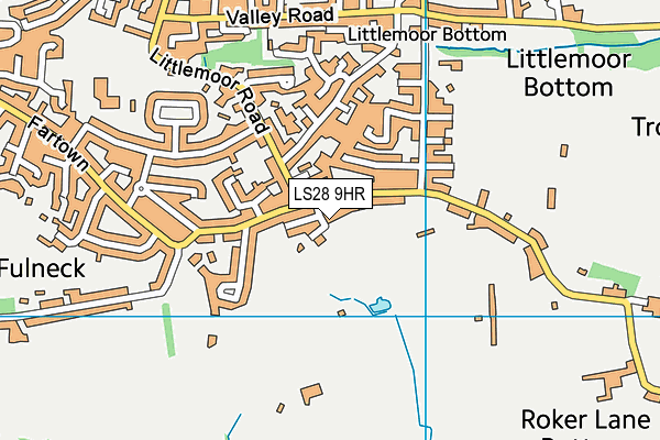 LS28 9HR map - OS VectorMap District (Ordnance Survey)