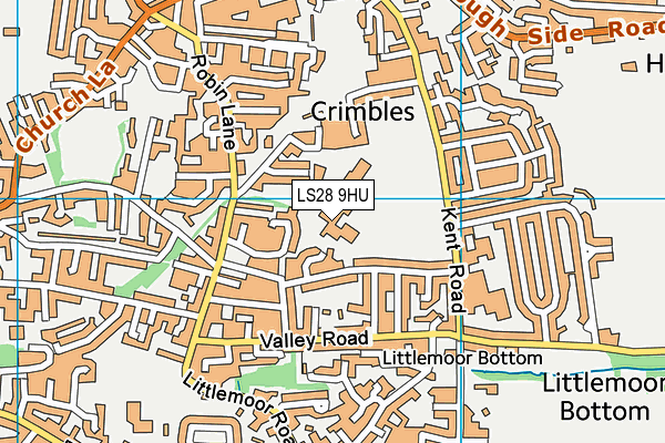 Crawshaw Academy map (LS28 9HU) - OS VectorMap District (Ordnance Survey)