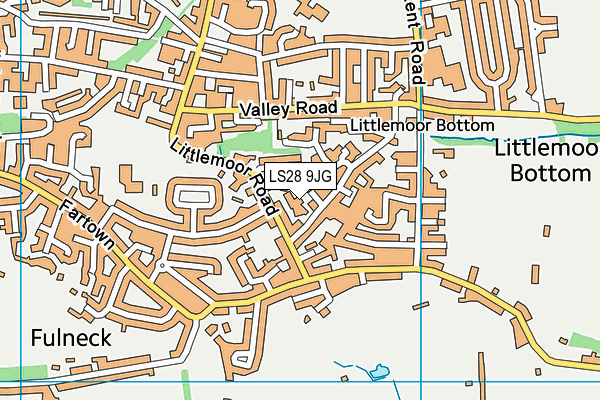 LS28 9JG map - OS VectorMap District (Ordnance Survey)