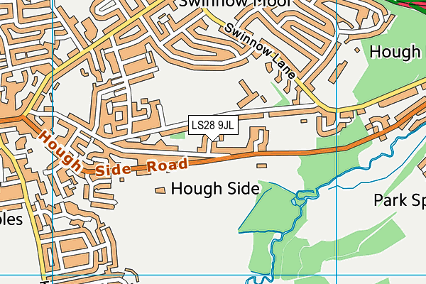 LS28 9JL map - OS VectorMap District (Ordnance Survey)