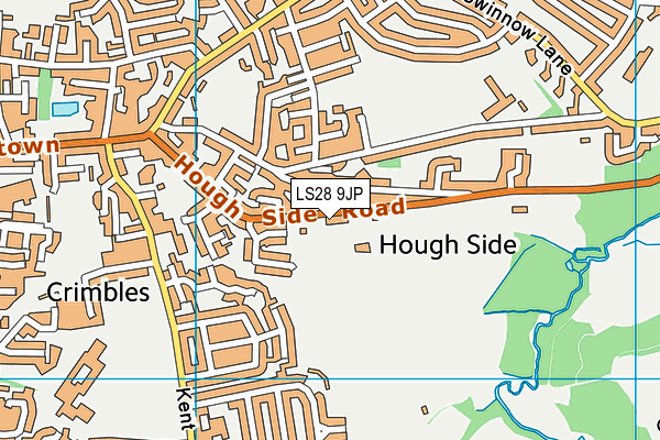 LS28 9JP map - OS VectorMap District (Ordnance Survey)