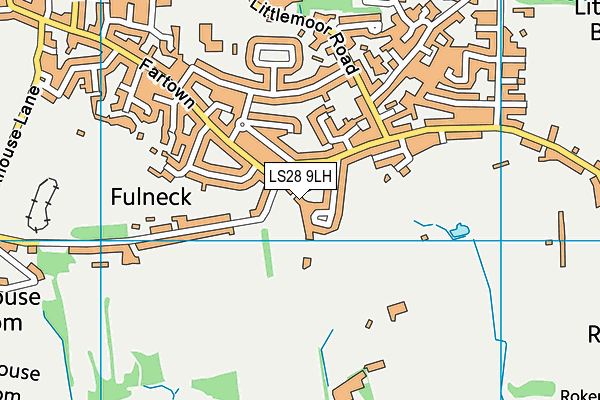 LS28 9LH map - OS VectorMap District (Ordnance Survey)
