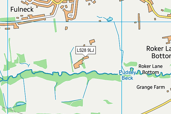 LS28 9LJ map - OS VectorMap District (Ordnance Survey)