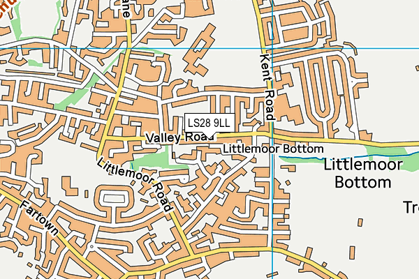 LS28 9LL map - OS VectorMap District (Ordnance Survey)