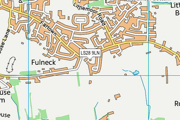 LS28 9LN map - OS VectorMap District (Ordnance Survey)