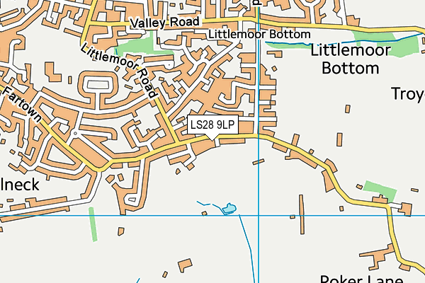 LS28 9LP map - OS VectorMap District (Ordnance Survey)