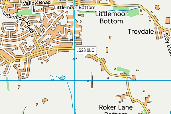 LS28 9LQ map - OS VectorMap District (Ordnance Survey)