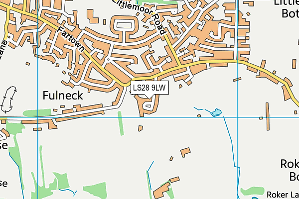 LS28 9LW map - OS VectorMap District (Ordnance Survey)