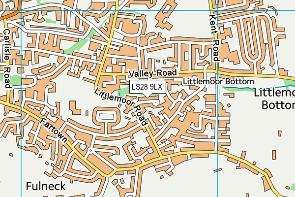 LS28 9LX map - OS VectorMap District (Ordnance Survey)