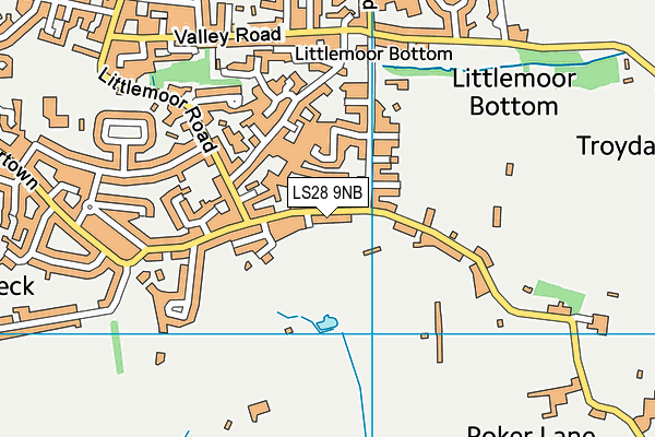 LS28 9NB map - OS VectorMap District (Ordnance Survey)