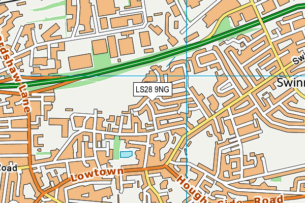 LS28 9NG map - OS VectorMap District (Ordnance Survey)