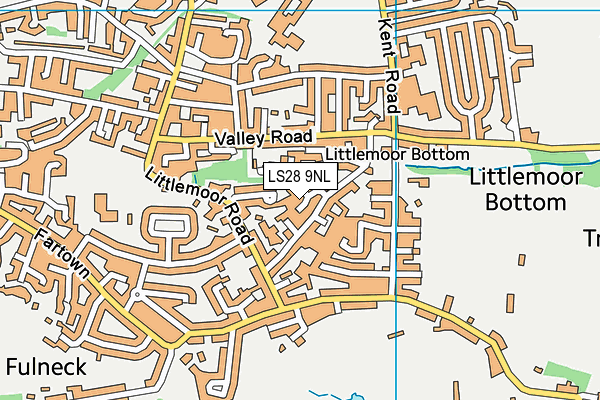 LS28 9NL map - OS VectorMap District (Ordnance Survey)