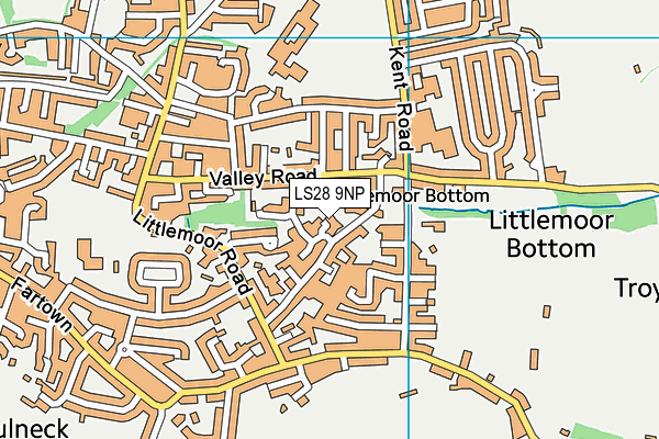 LS28 9NP map - OS VectorMap District (Ordnance Survey)