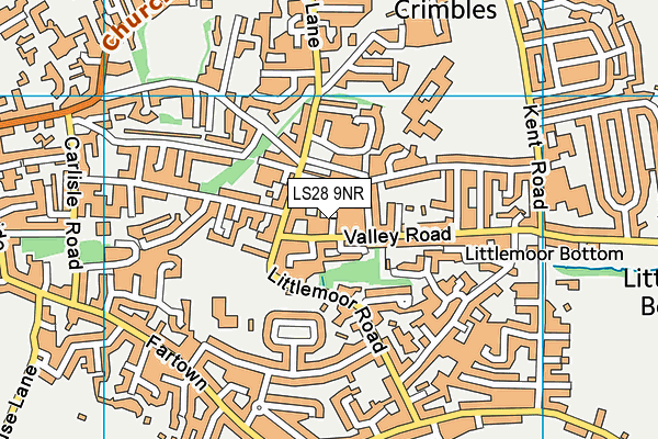 LS28 9NR map - OS VectorMap District (Ordnance Survey)