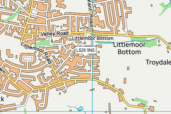 LS28 9NS map - OS VectorMap District (Ordnance Survey)