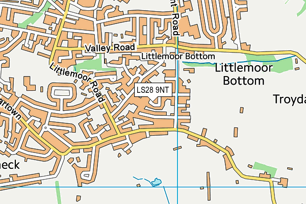 LS28 9NT map - OS VectorMap District (Ordnance Survey)