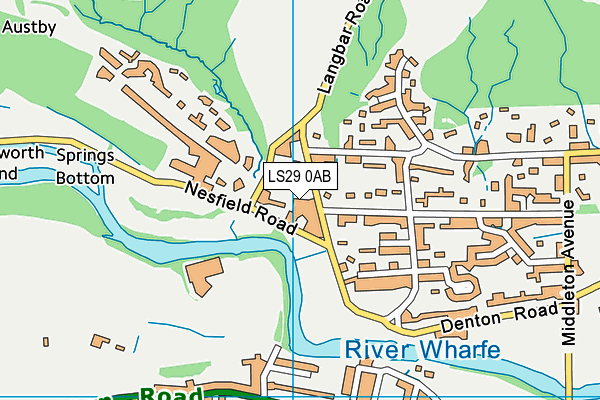 LS29 0AB map - OS VectorMap District (Ordnance Survey)