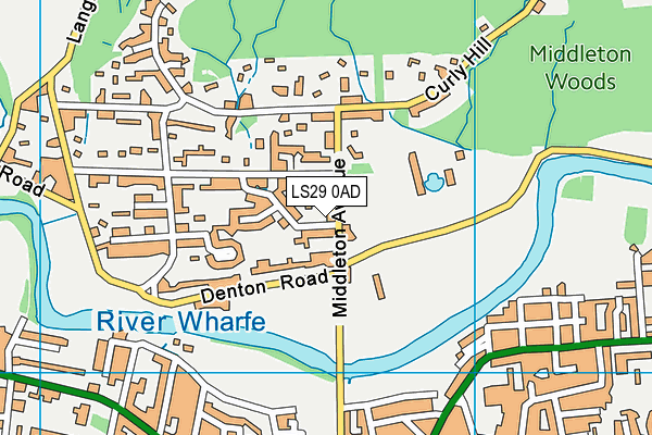 West Holmes Field map (LS29 0AD) - OS VectorMap District (Ordnance Survey)