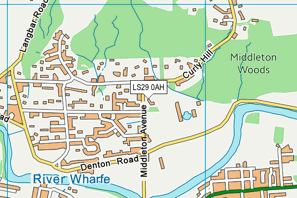 LS29 0AH map - OS VectorMap District (Ordnance Survey)