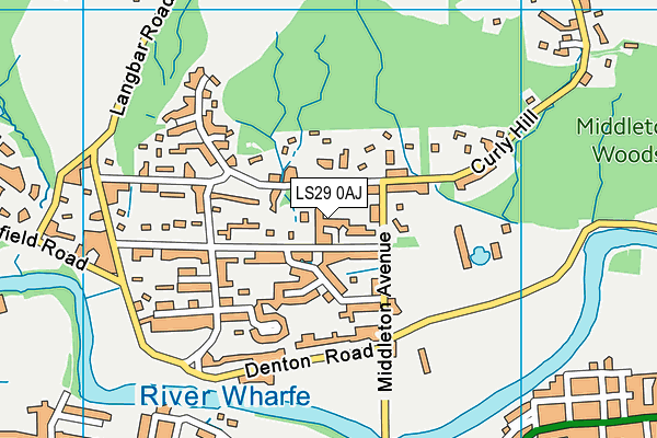 LS29 0AJ map - OS VectorMap District (Ordnance Survey)