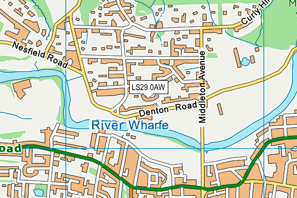 LS29 0AW map - OS VectorMap District (Ordnance Survey)