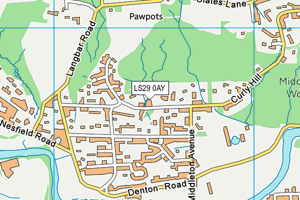 LS29 0AY map - OS VectorMap District (Ordnance Survey)