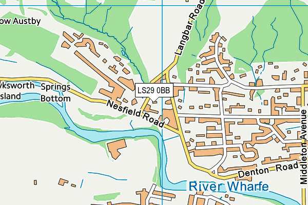 LS29 0BB map - OS VectorMap District (Ordnance Survey)