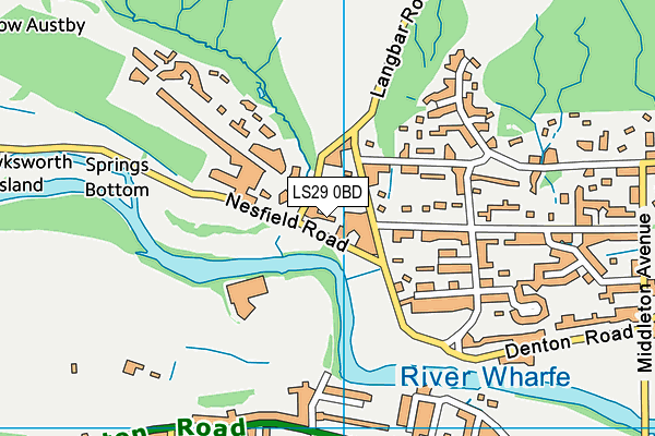 LS29 0BD map - OS VectorMap District (Ordnance Survey)