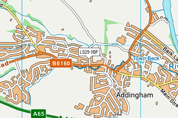 LS29 0BF map - OS VectorMap District (Ordnance Survey)
